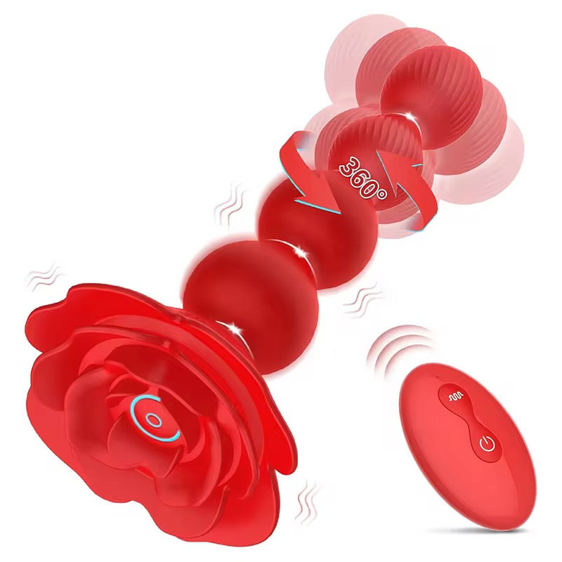 Vibrating beads anal Plug with remote control