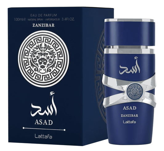 Lattafa Asad Zanzibar for Men Eau de Parfum Spray. 3.4 Ouncei