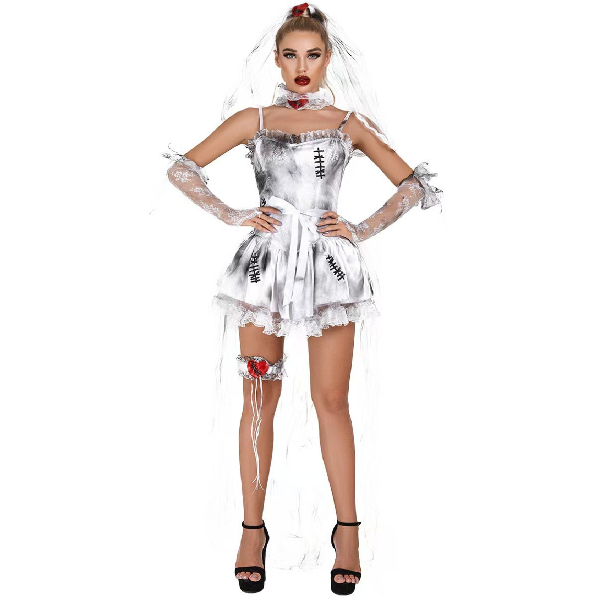 Sexy Ghost Bride Halloween Costume #023