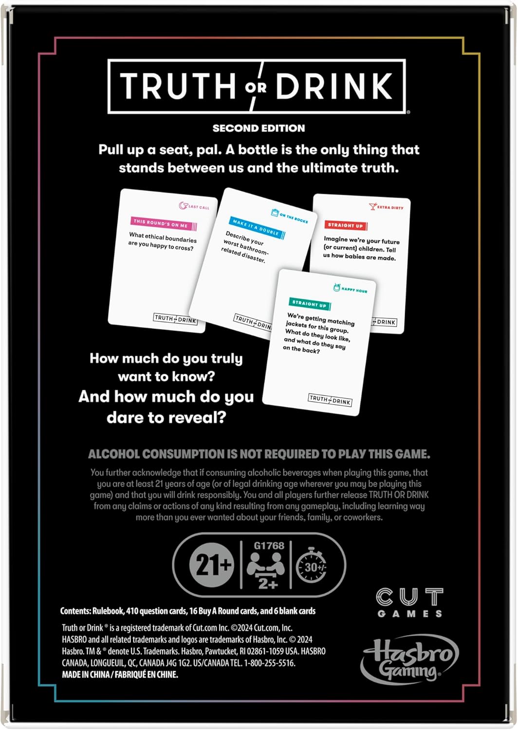 Truth Or Drink Card Game -5in1 Card Game