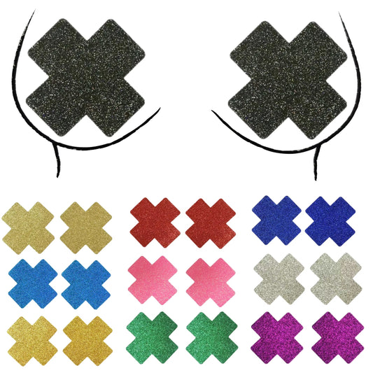 Glitter Cross Nipple Pasties