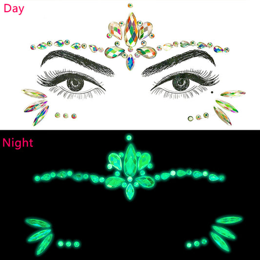 Face Crystals - Glow In Dark #001