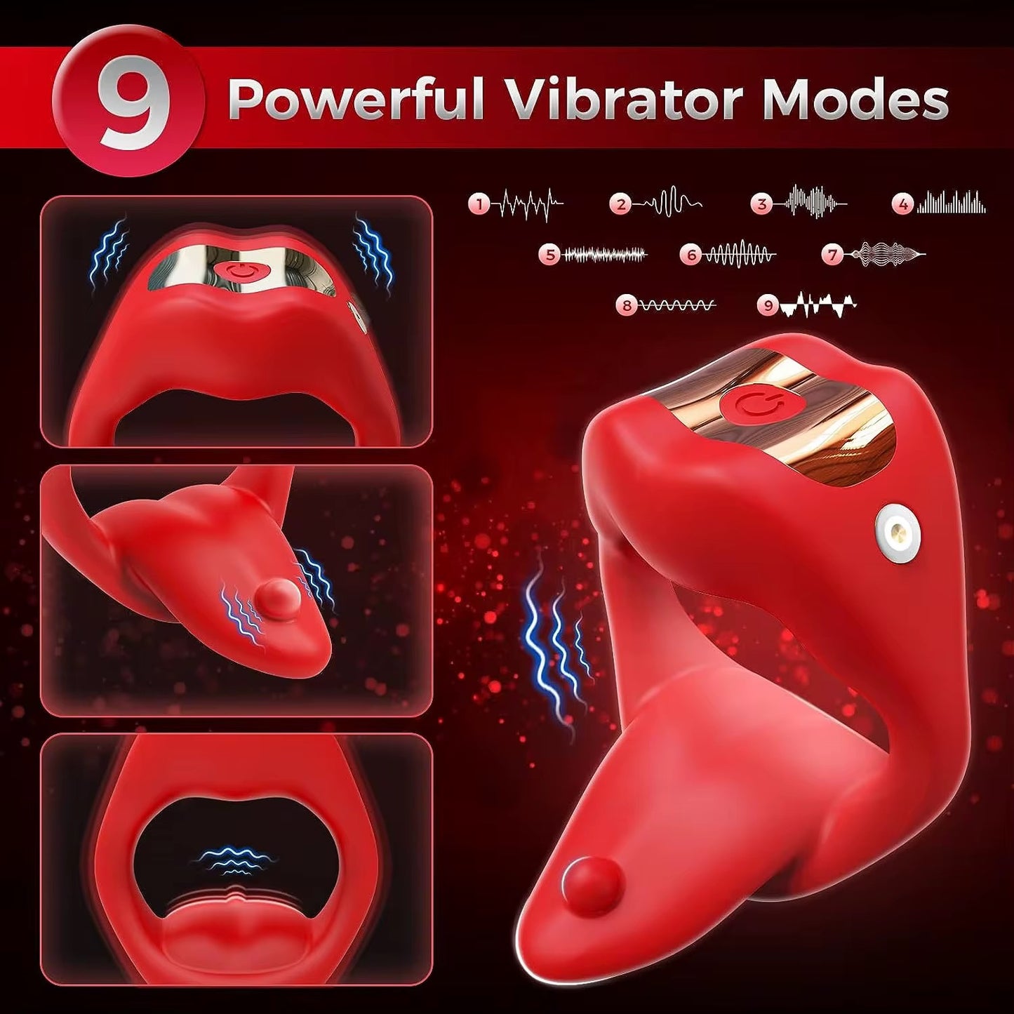 Vibrating Tongue Ring Massager (APP USE)