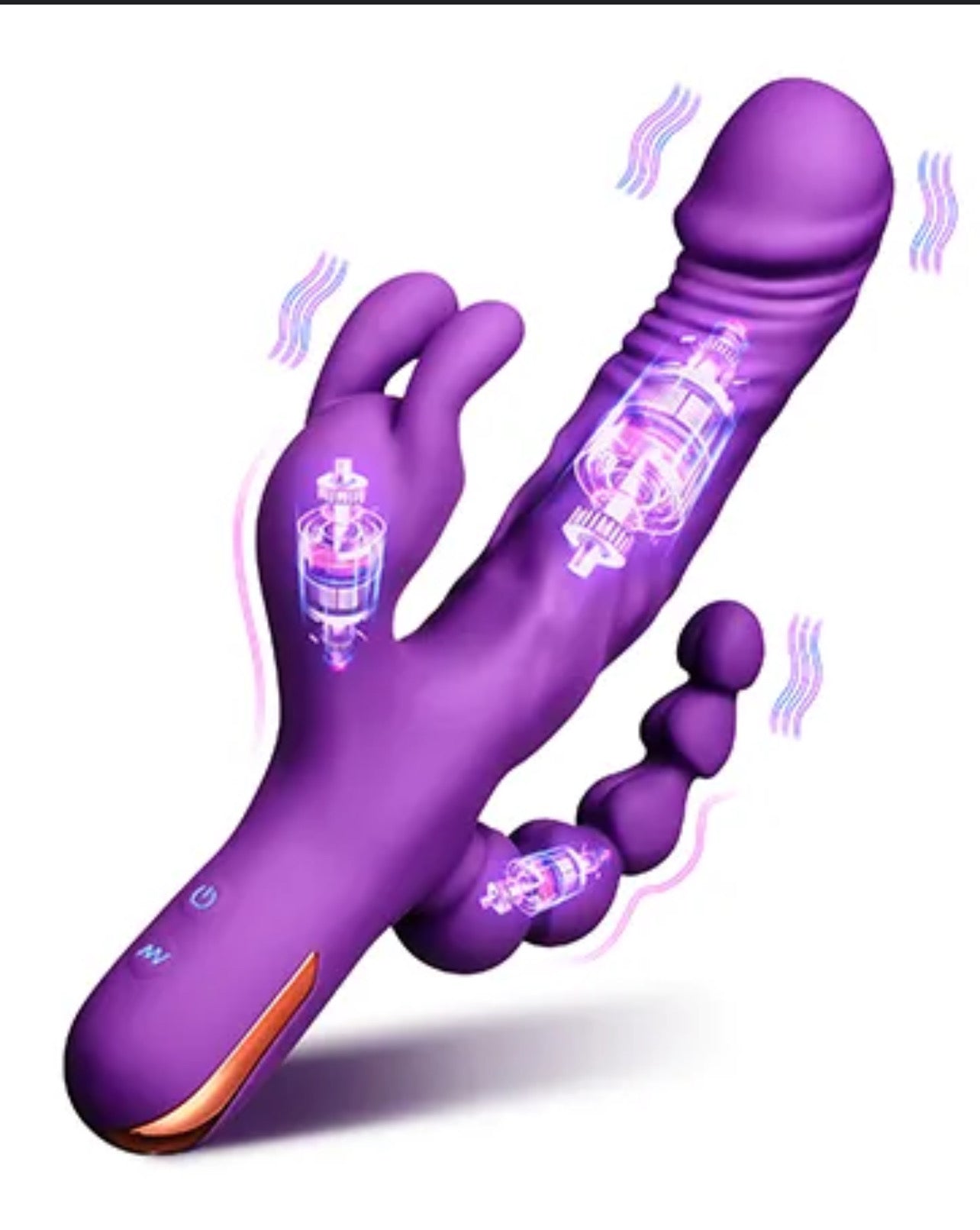 Silicone 3-1 vibrator - clitoral Massager