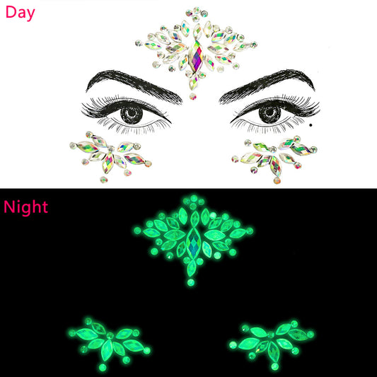 Face Crystals - Glow In Dark #004