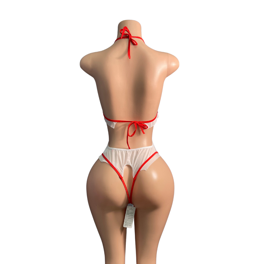 Sexy Fitted Nurse Crotchless Set #032 (Free Size ONLY)