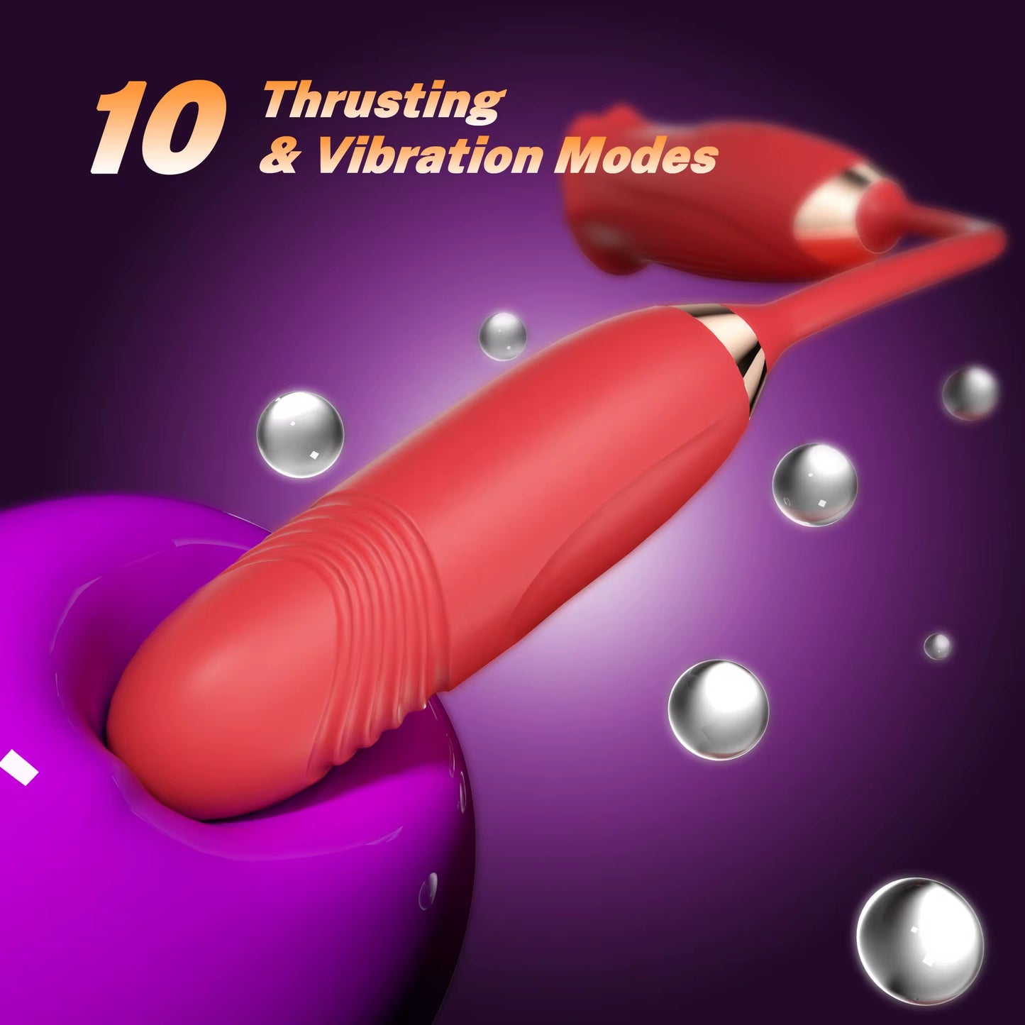 2 In 1 Mouth Licking Tongue Vibrator - #002