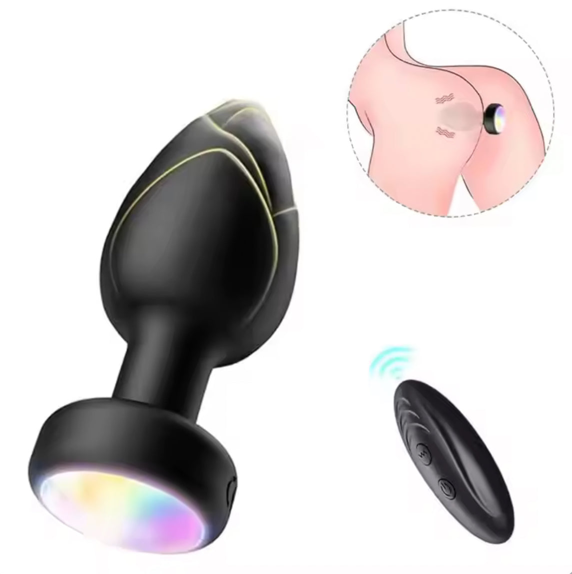 LED Vibrating Anal Plug -#002