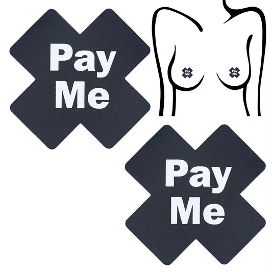 Disposable Cross Pay me Nipple Covers