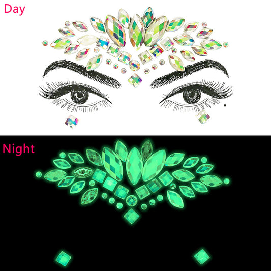 Face Crystals - Glow In Dark #002