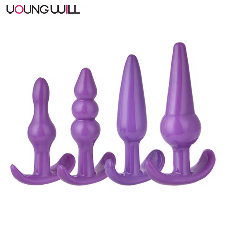 Silicone Anal Plug 4pc Set