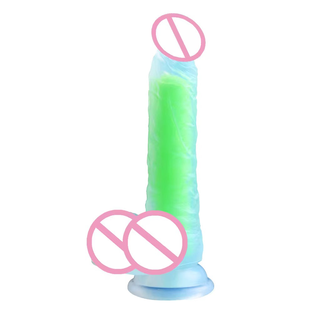 5" Rainbow Liquid Silicone Dildo