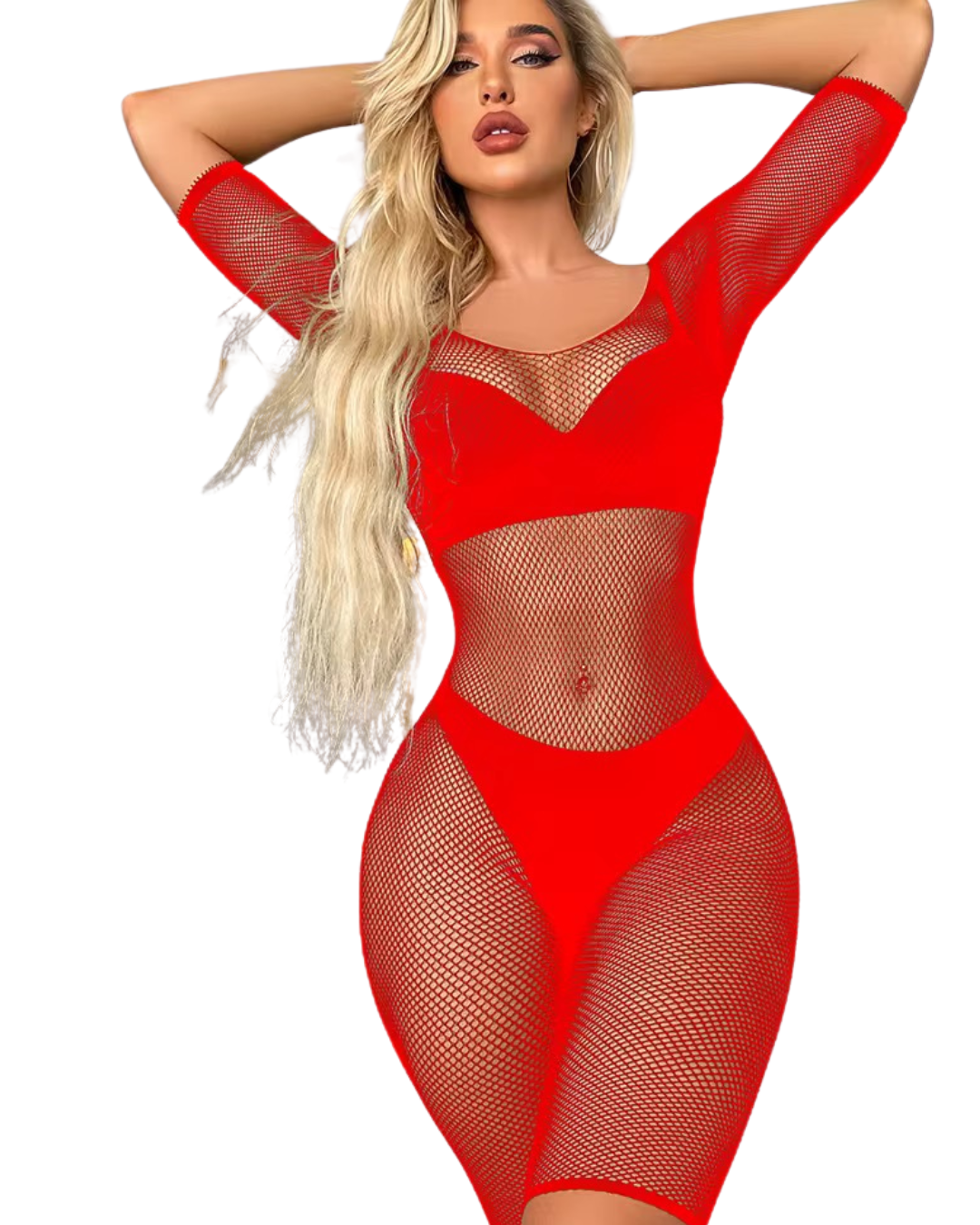 Fishnet Short Jumpsuit -#004
