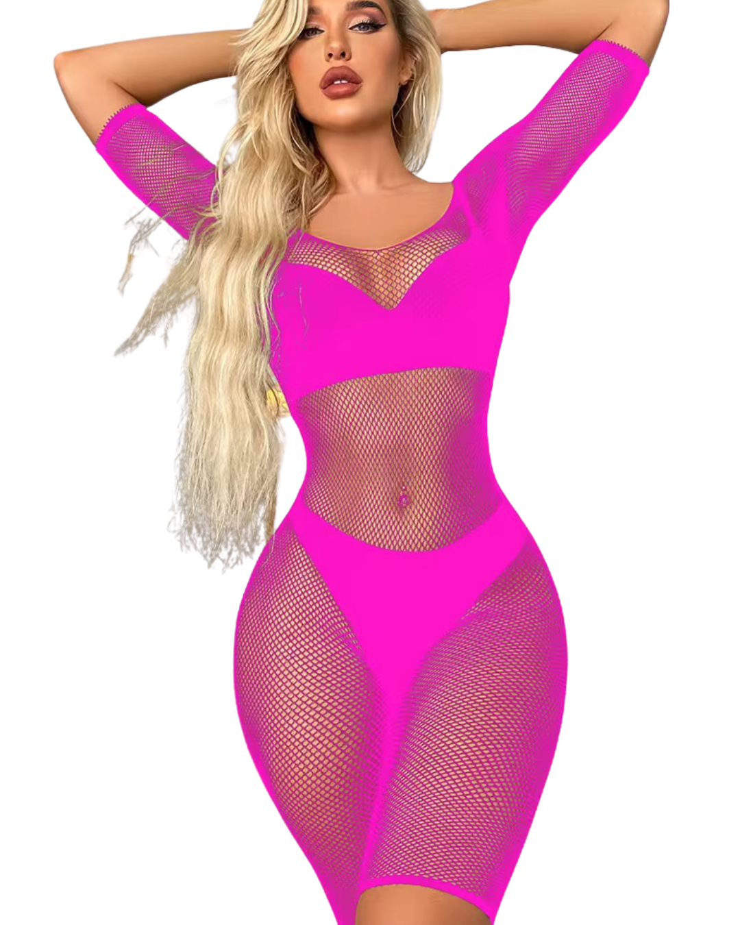 Fishnet Short Jumpsuit -#004