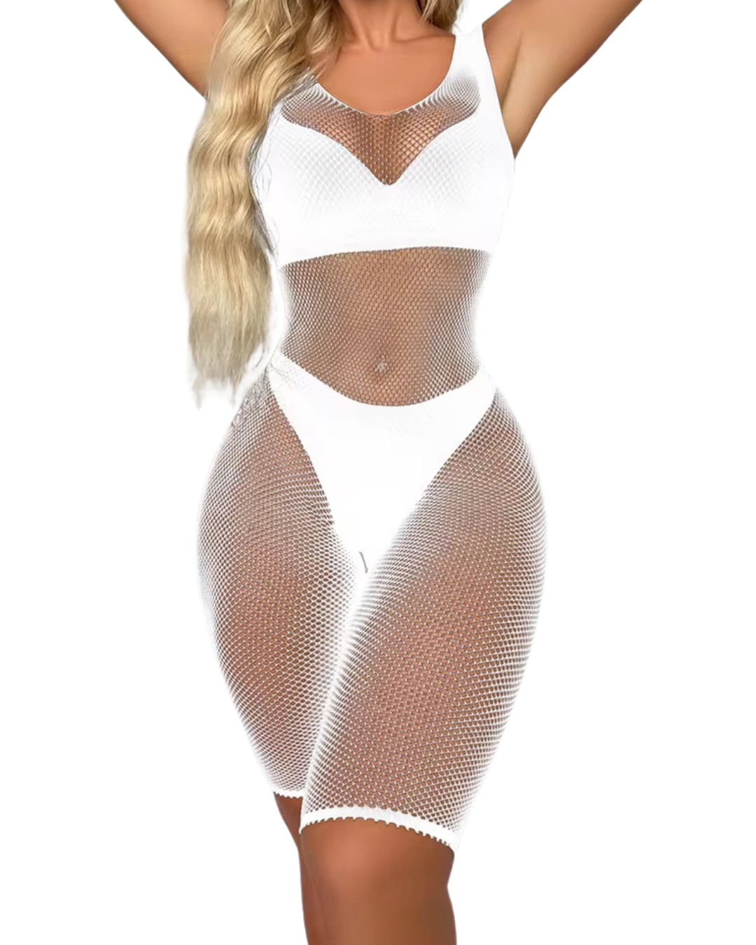 Fishnet Short Jumpsuit -#004