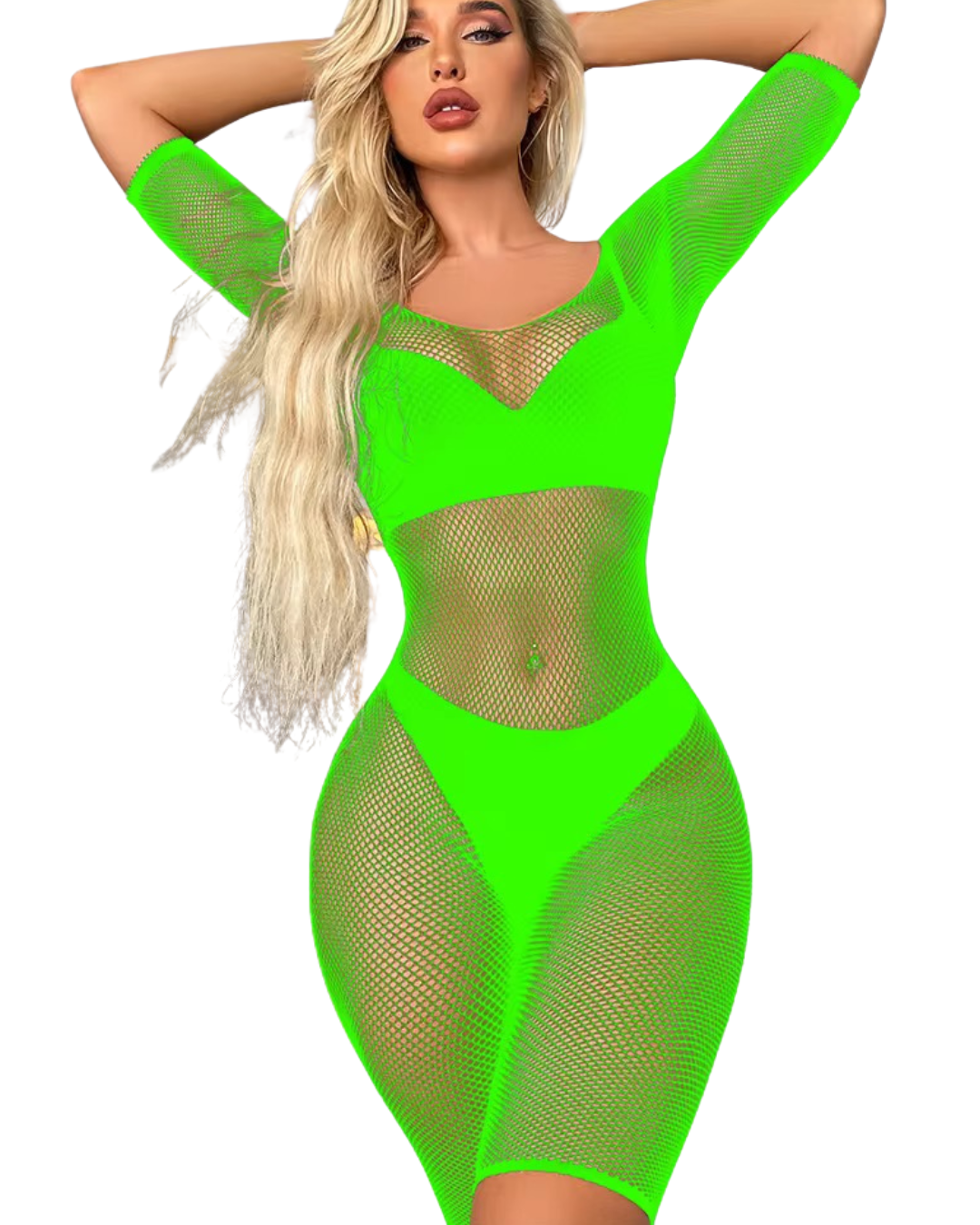 Fishnet Short Jumpsuit -#004