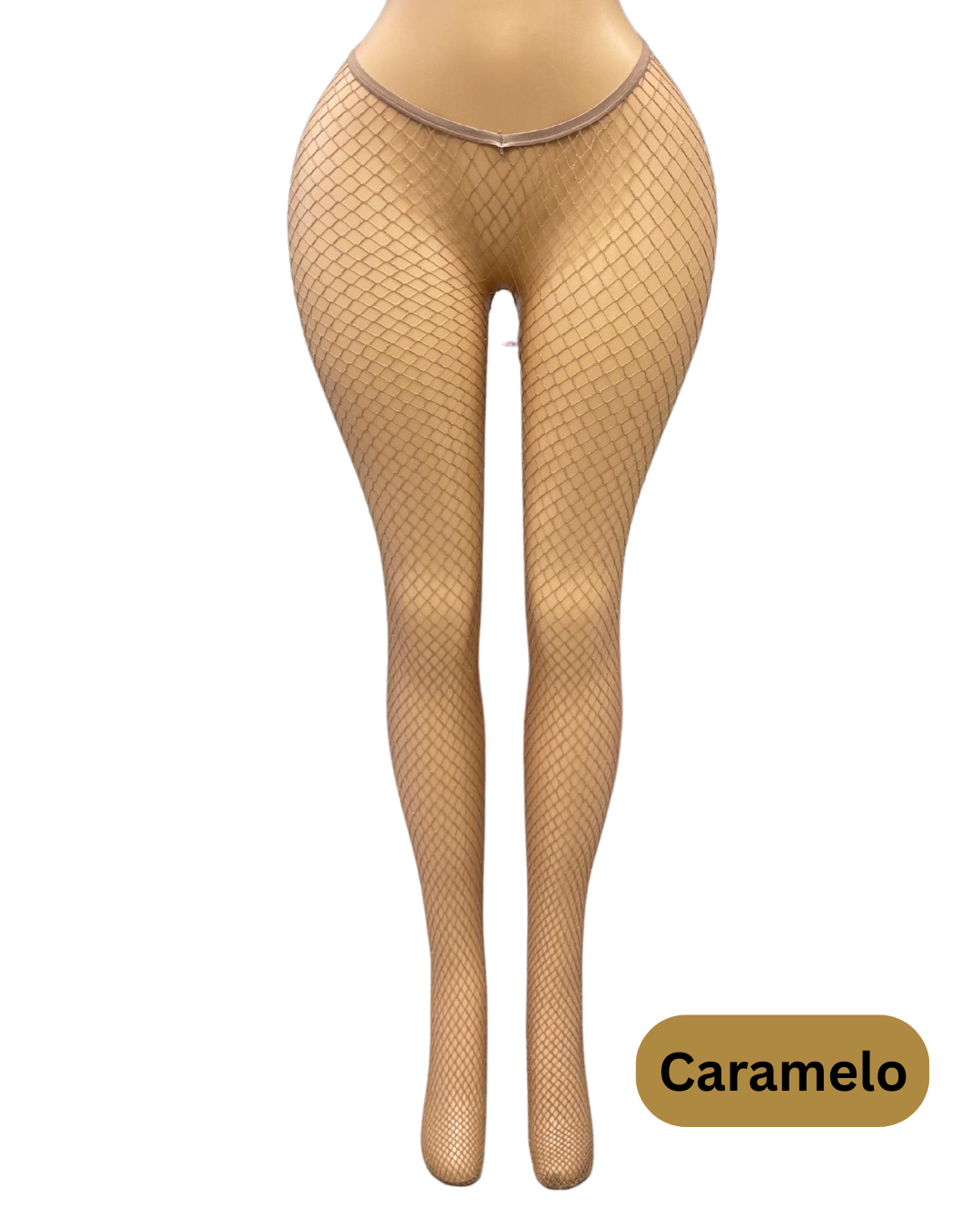 V-Cut Fishnet Stockings -#005