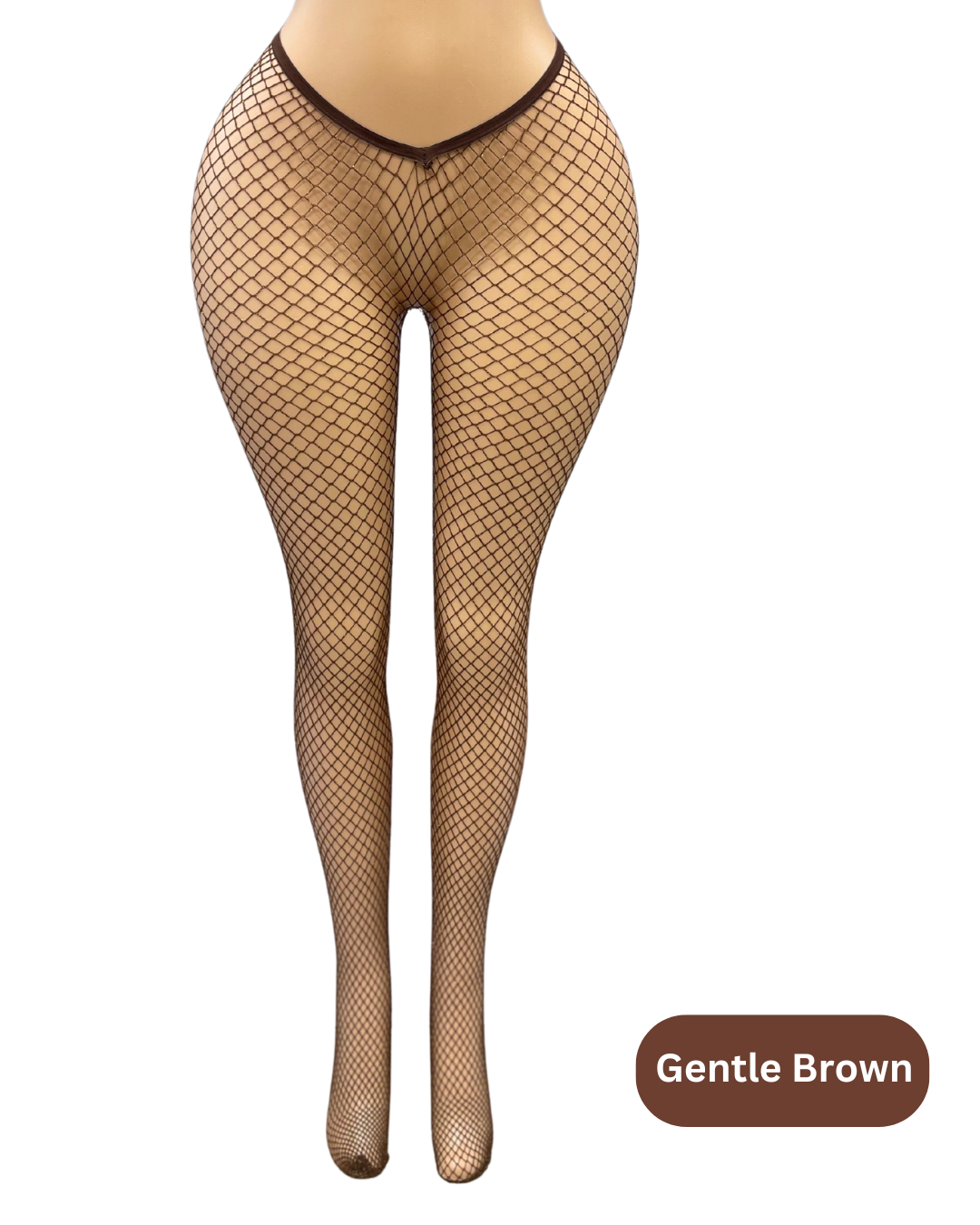 V-Cut Fishnet Stockings -#005
