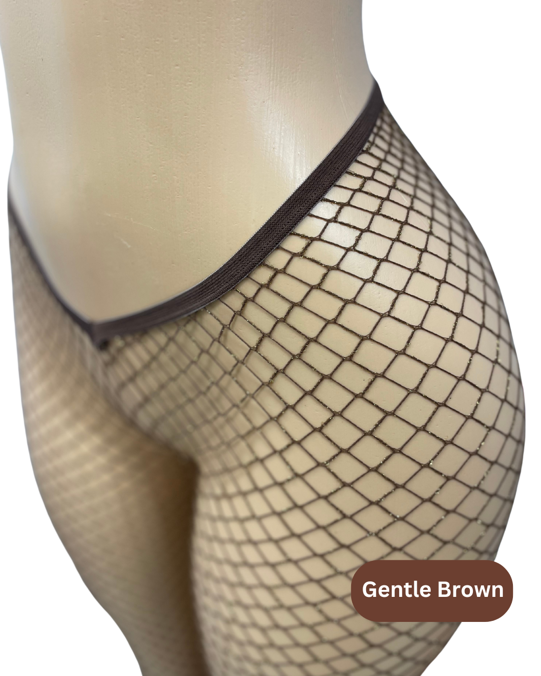 V-Cut Fishnet Stockings -#005