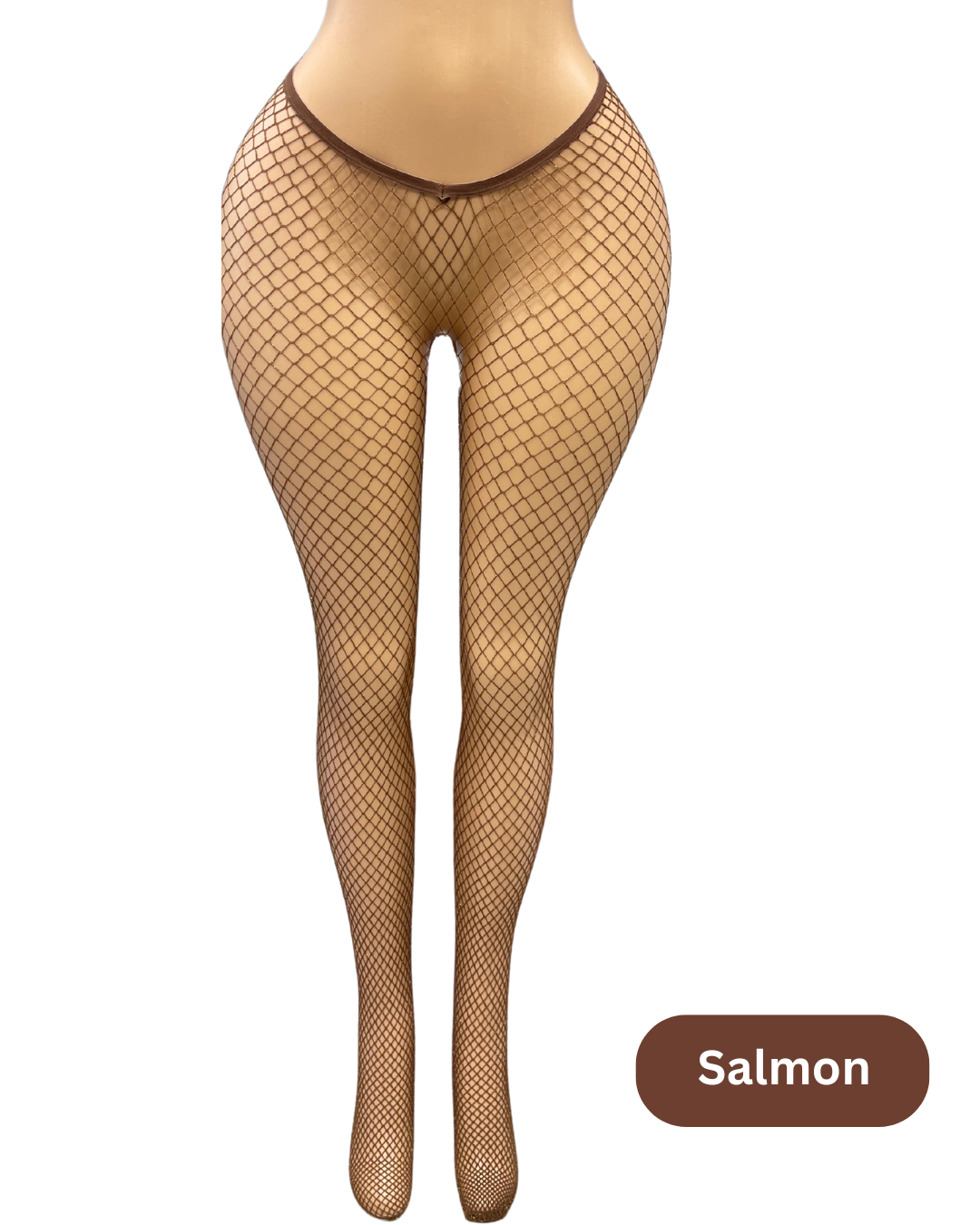 V-Cut Fishnet Stockings -#005
