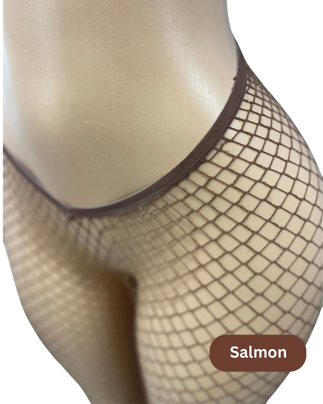 V-Cut Fishnet Stockings -#005