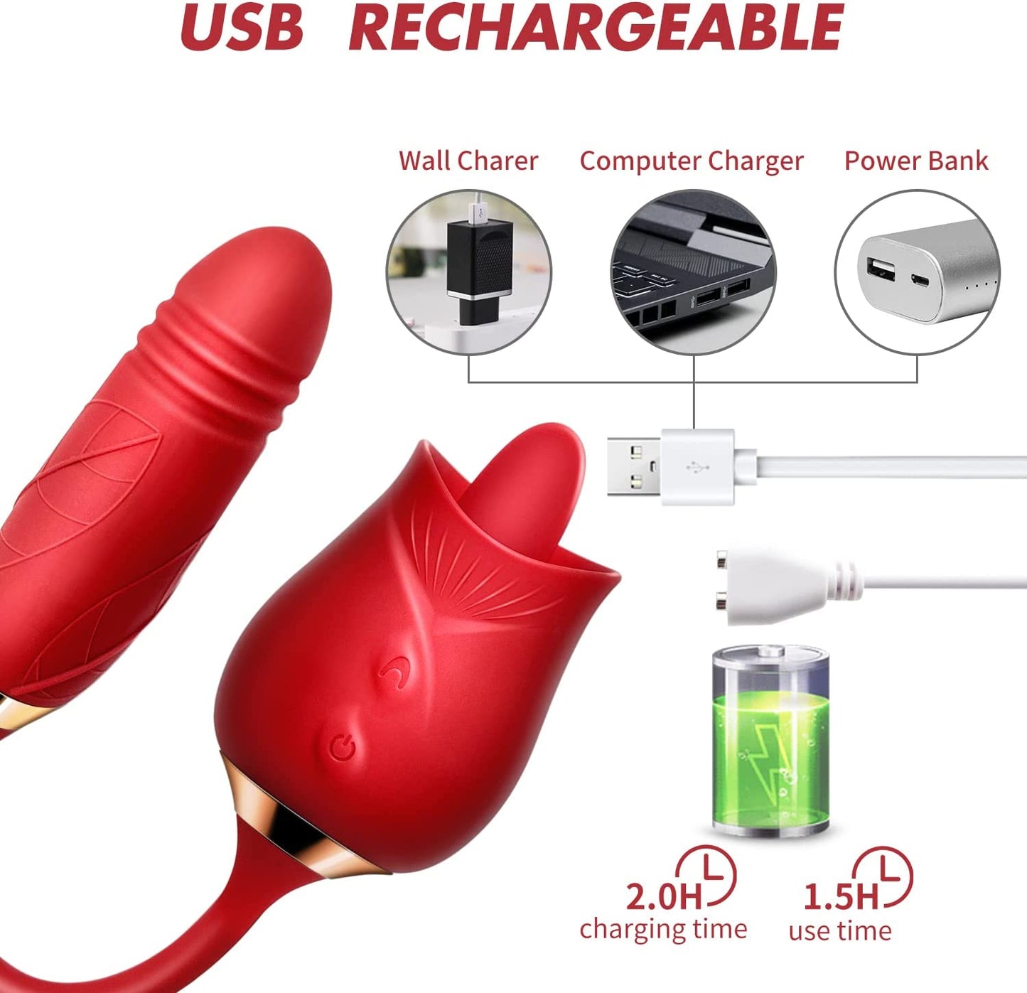 Rose Toy Tongue With Extension