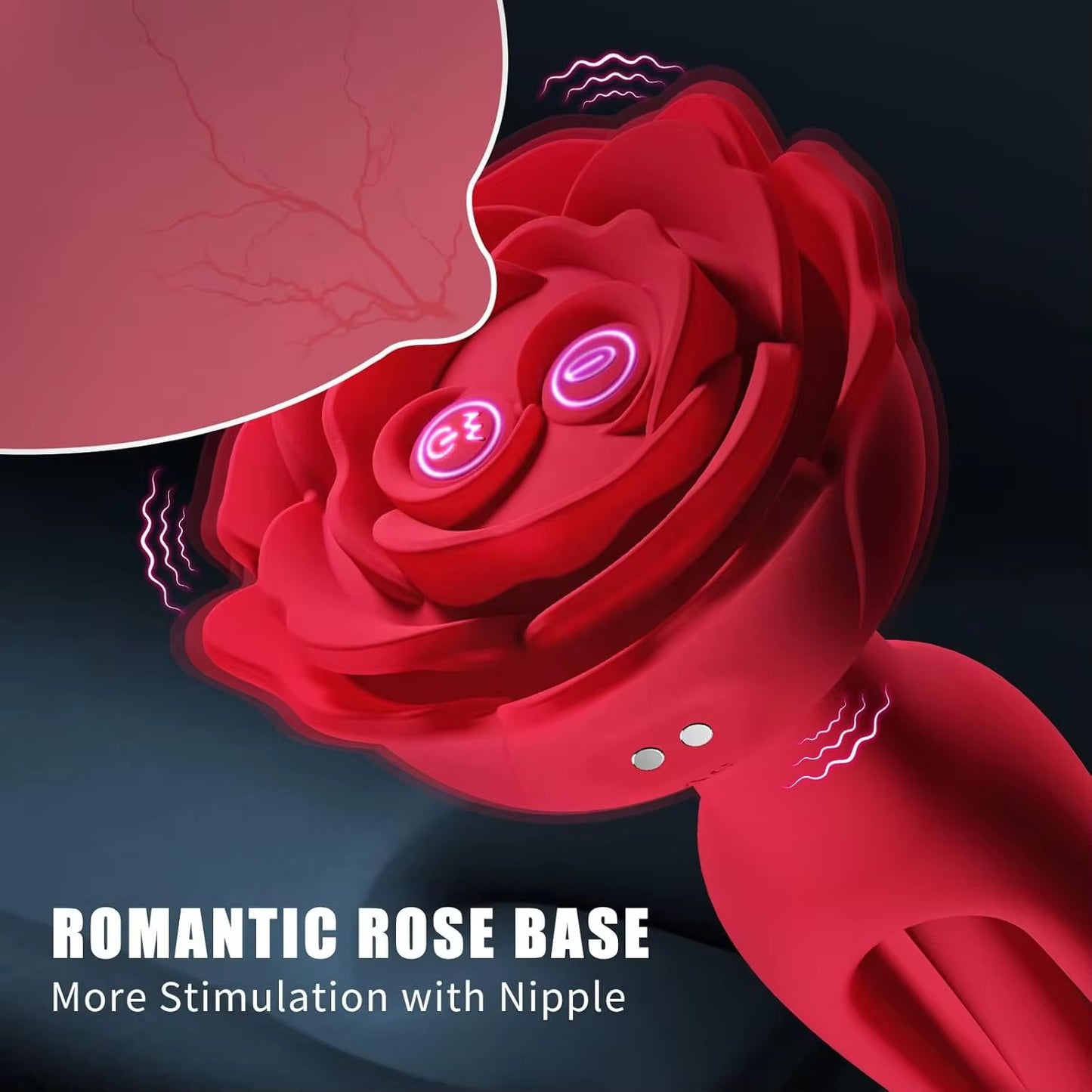 Rose Rabbit Vibrating Butt Plug