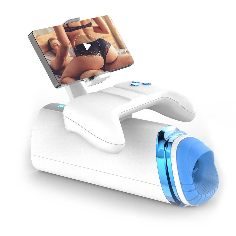 (PRE ORDER) Fully automatic men masturbation machine with mobilephone holder Male oral masturbation machine men