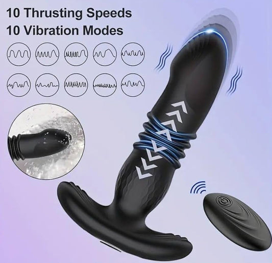 Vibrating CockRing Anal Butt Plug - App/Remote Control