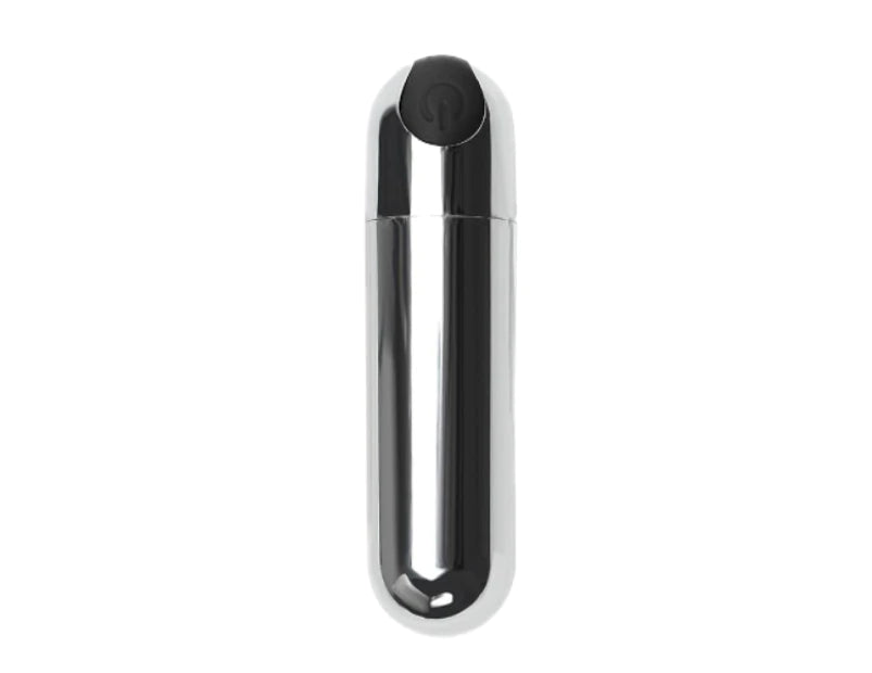 USB Rechargeable Bullet Vibrator Discreet Vibrating Massager Beginner Sex Toy Adult Powerful Silver