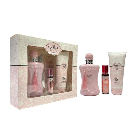 Magnate Estuche Hayatti Pink 100ml + Pure Oil + Body Lotion