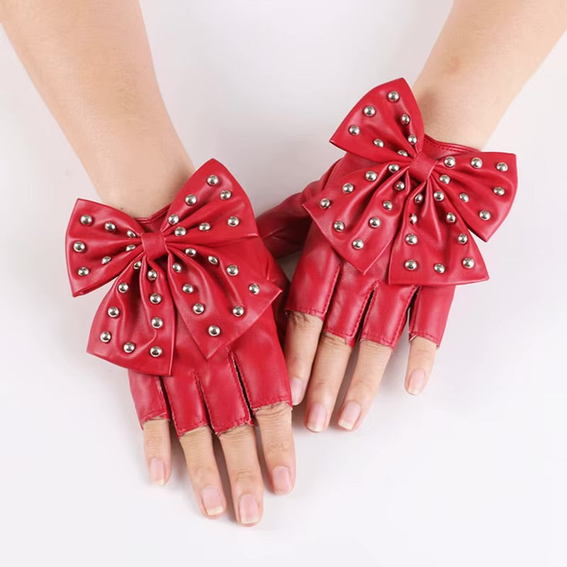 Leather Glove W/ Bow - #L032
