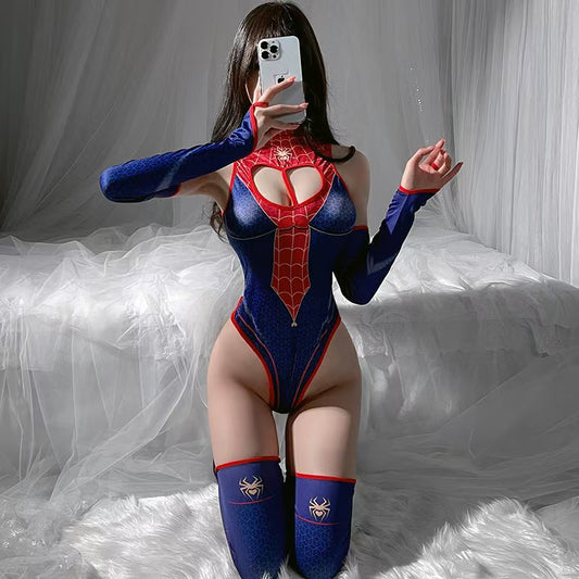 Sexy Red  Spider Girl Halloween Costume #041