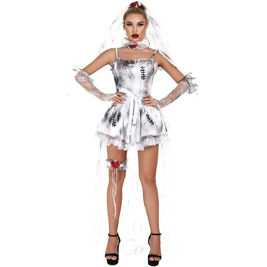 Sexy Ghost Bride Halloween Costume #023