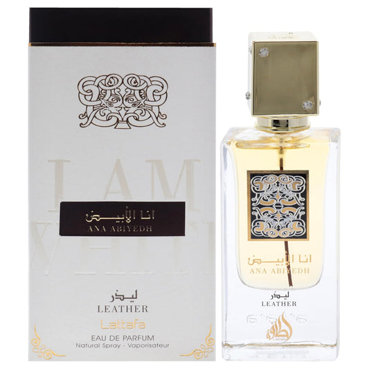 Lattafa Perfumes Ana Abiyedh Leather for Unisex Eau De Parfum Spray, 2.0 Ounce