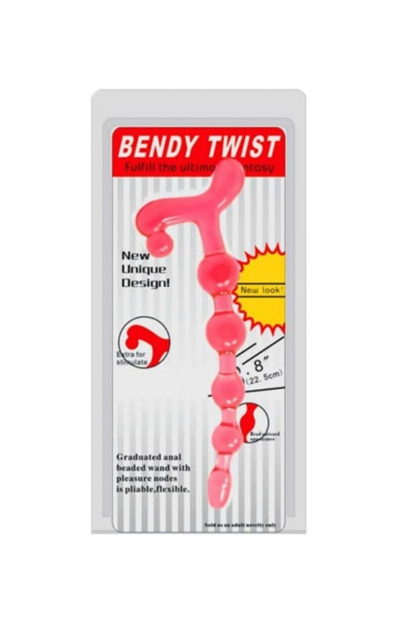 Bendy Twist Palline Anali Rosse Anali Twist Anal Beads Red