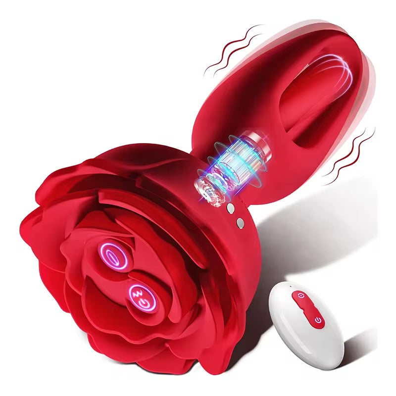 Rose Rabbit Vibrating Butt Plug