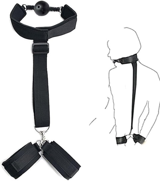 BDSM Bondage Strap Set With Ball Gag