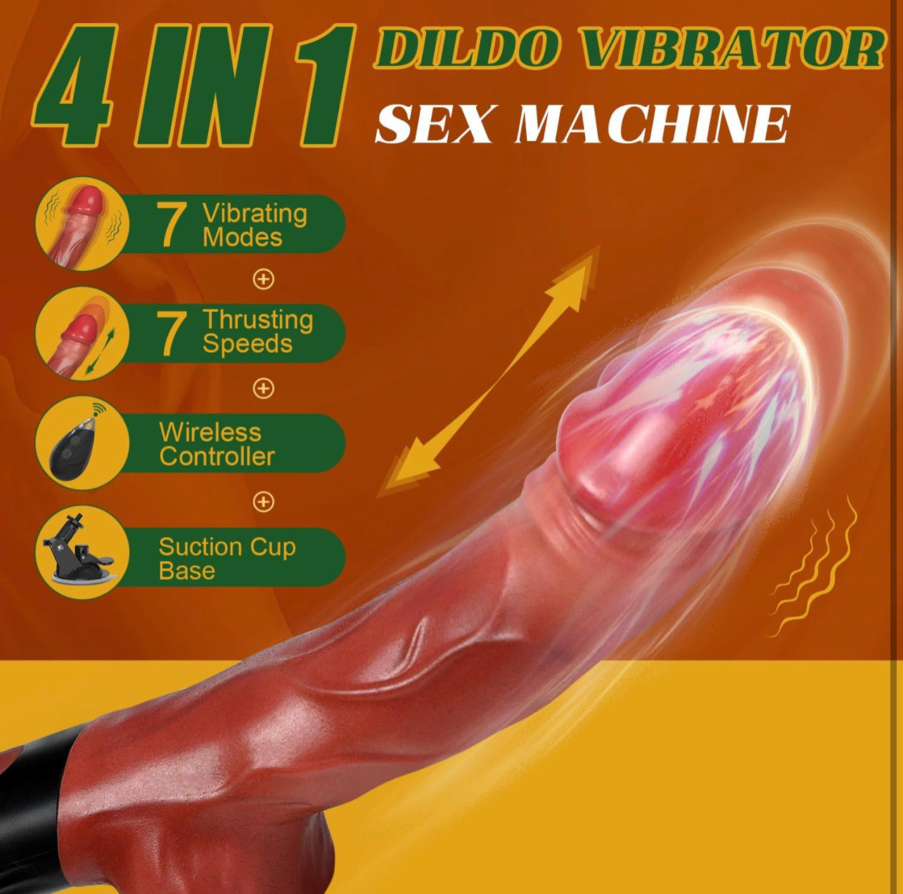 9.8” Thrusting Dildo Machine