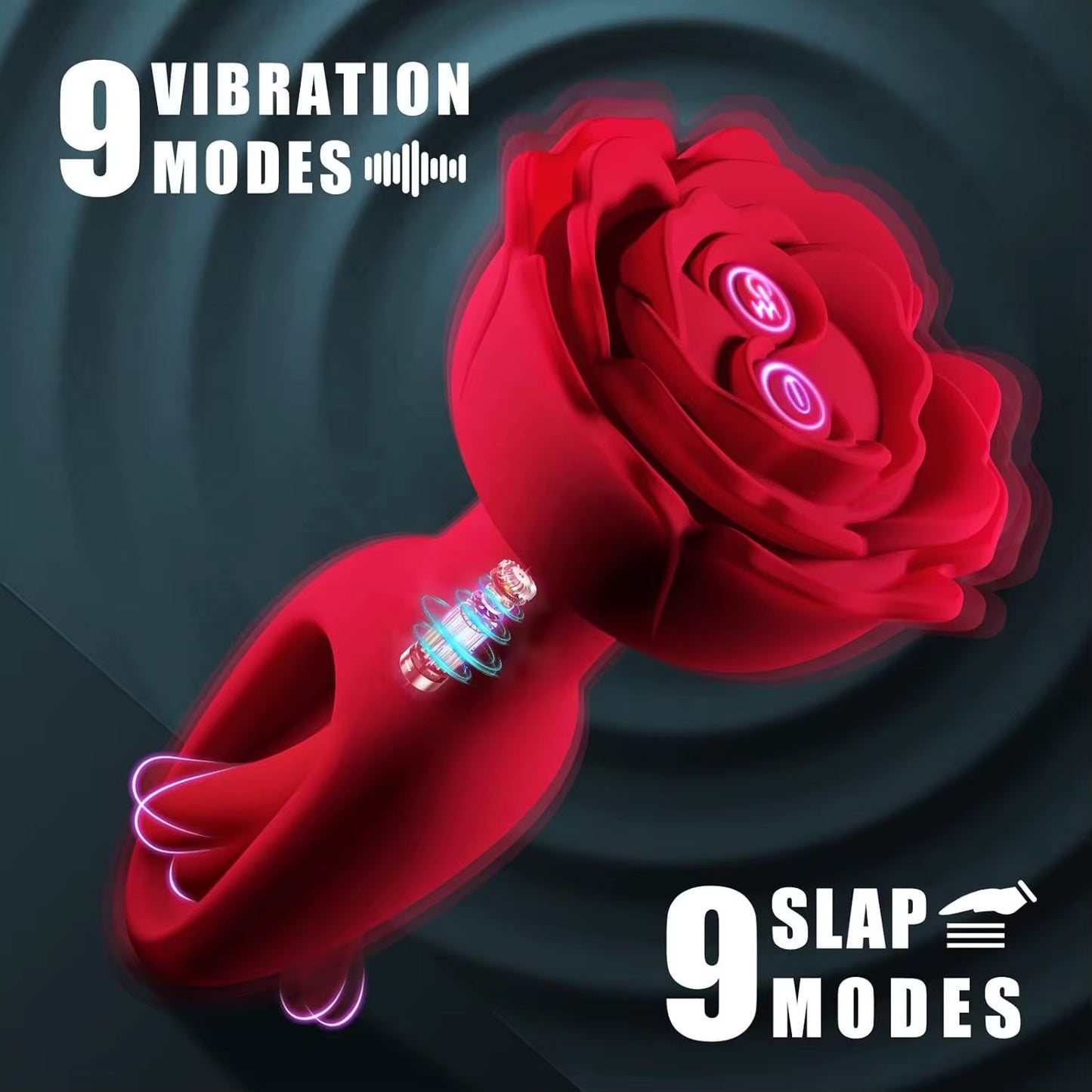 Rose Rabbit Vibrating Butt Plug
