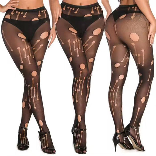 Abstract Holes Fishnet Stockings