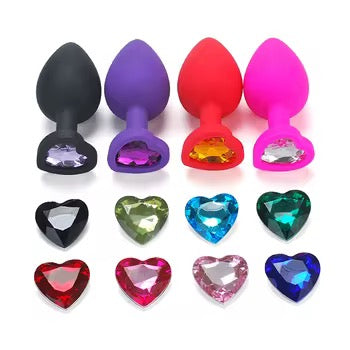 Silicone Heart Shaped Butt Plug (Single)