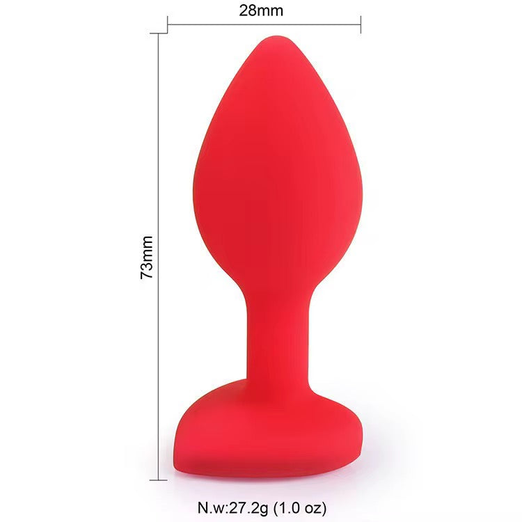 Silicone Heart Shaped Butt Plug (Single)