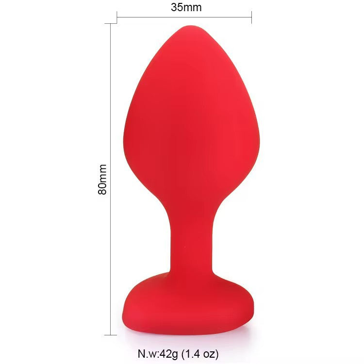 Silicone Heart Shaped Butt Plug (Single)