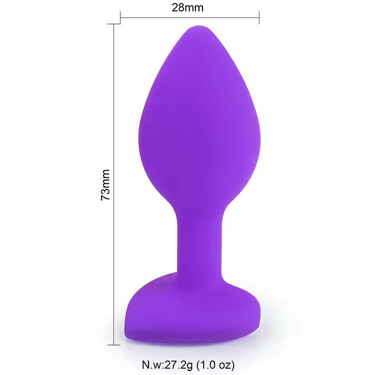 Silicone Heart Shaped Butt Plug (Single)