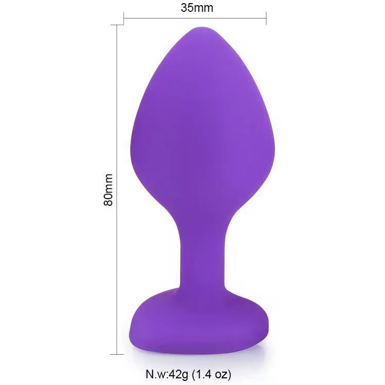 Silicone Heart Shaped Butt Plug (Single)