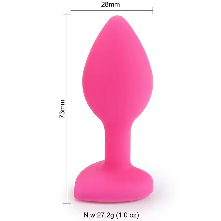 Silicone Heart Shaped Butt Plug (Single)