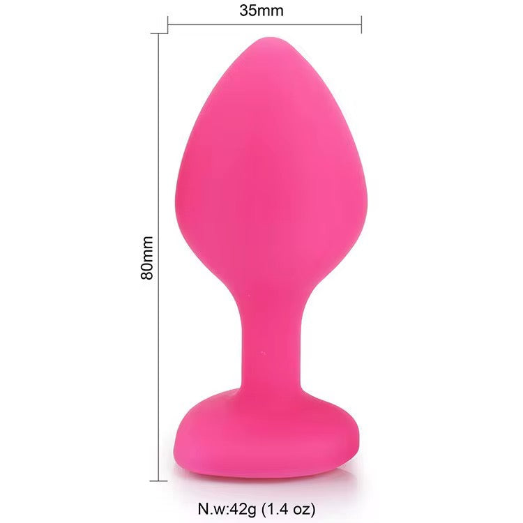 Silicone Heart Shaped Butt Plug (Single)