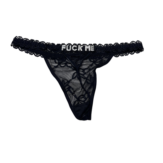 Seductive Custom Name Charm Thong Panty