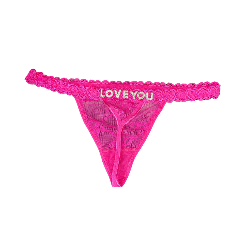 Seductive Custom Name Charm Thong Panty